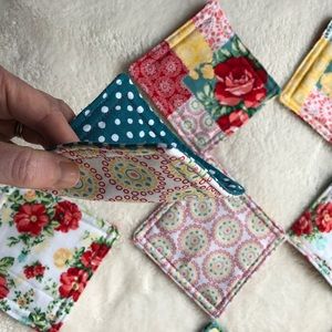 Handmade fabric coasters